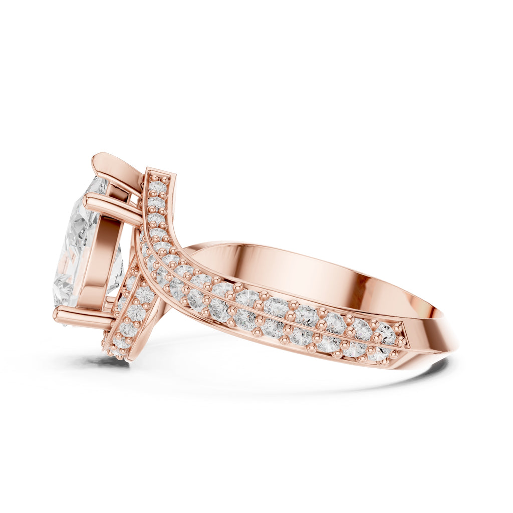 The Aria Teardrop Ring 1.51ct Rose Gold