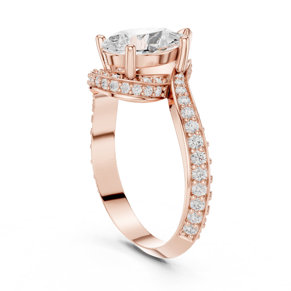 The Aria Teardrop Ring 1.51ct Rose Gold