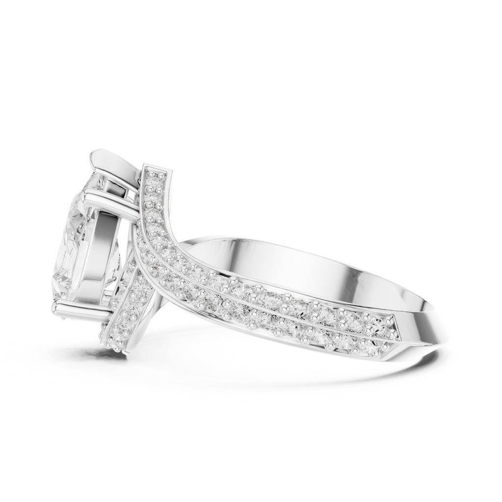 The Aria Teardrop Ring 1.51ct White Gold