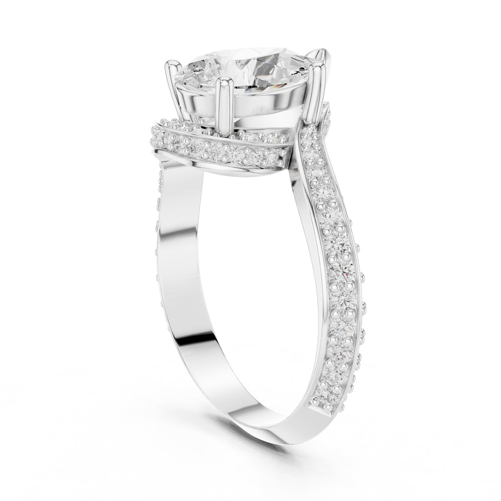 The Aria Teardrop Ring 1.51ct White Gold