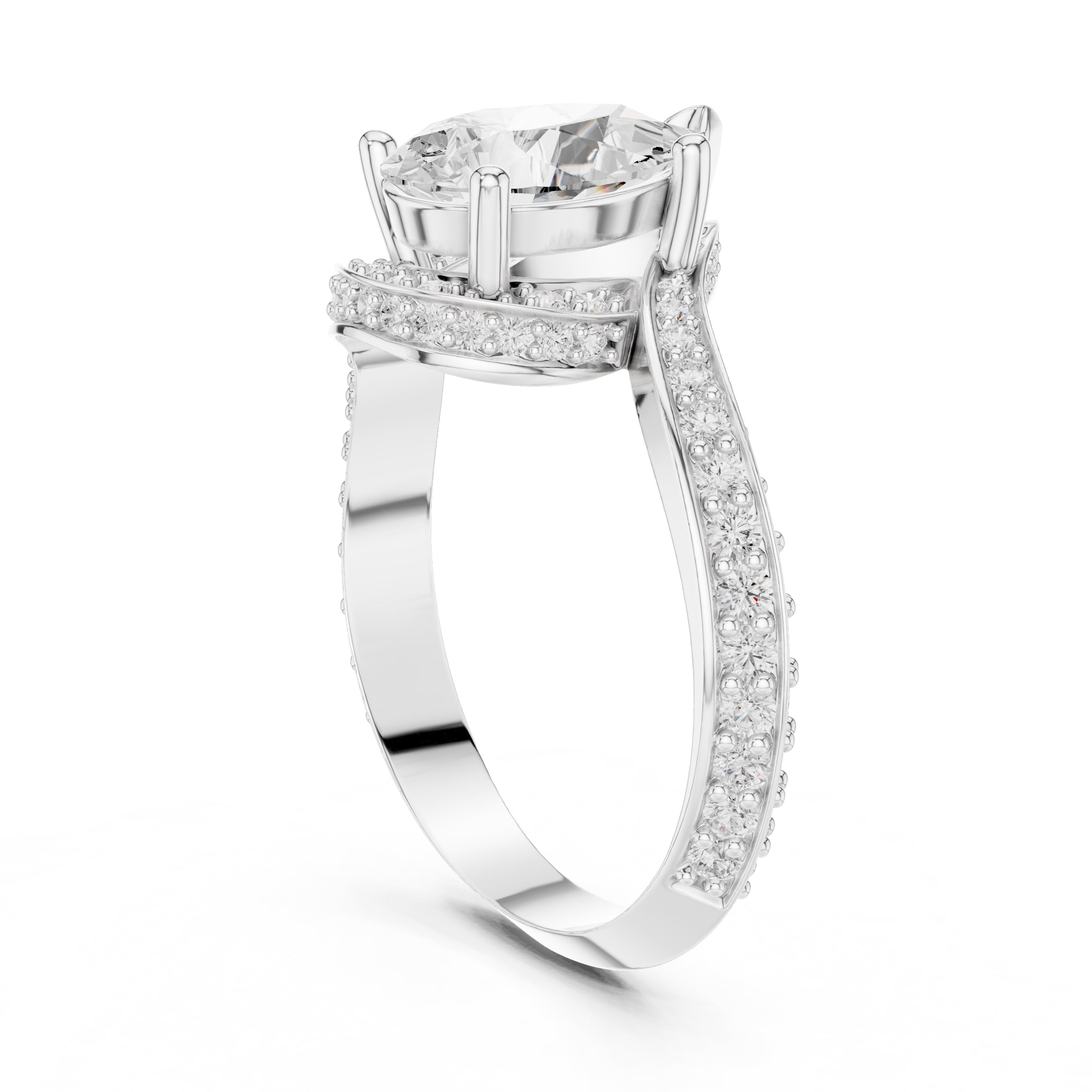 The Aria Teardrop Ring 1.51ct White Gold
