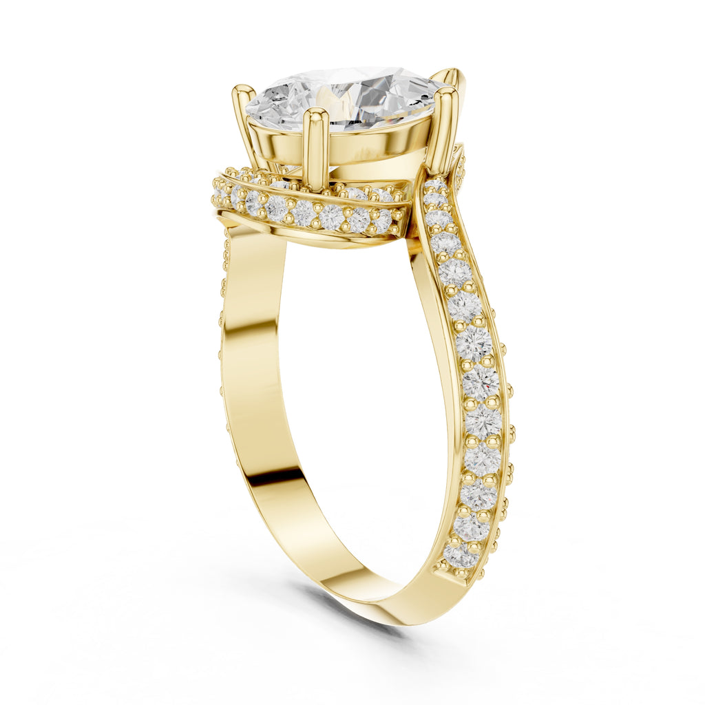 The Aria Teardrop Ring 1.51ct Yellow Gold