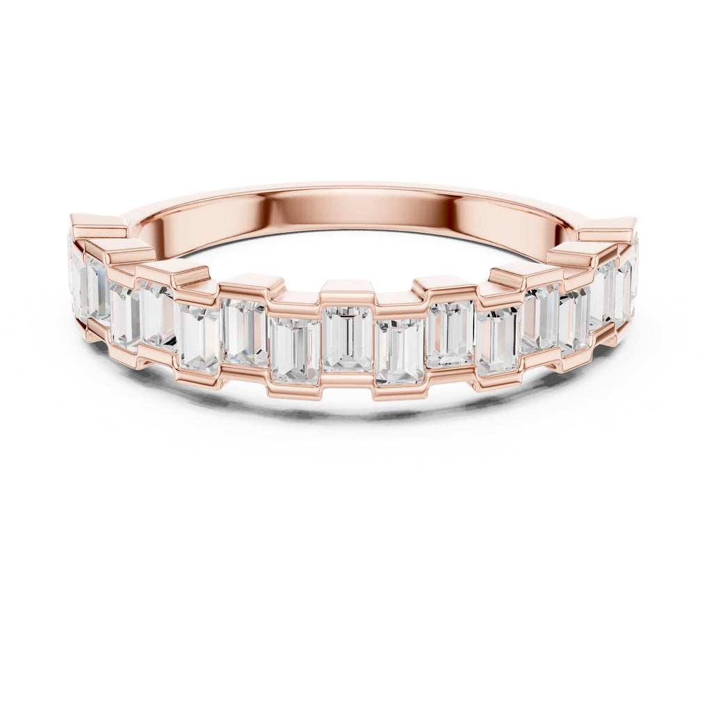 The Quinn Baguette Band Rose Gold