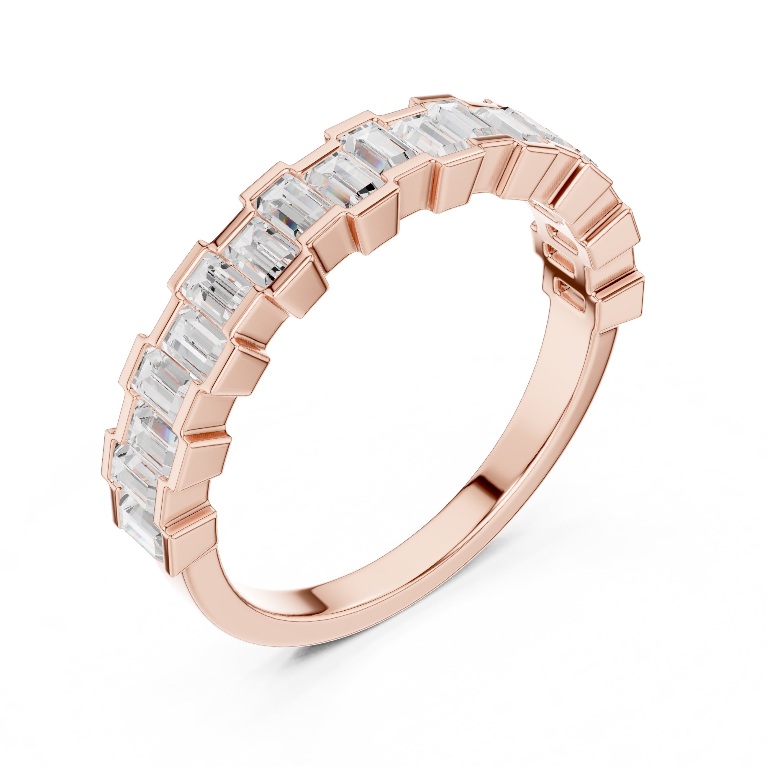 The Quinn Baguette Band Rose Gold