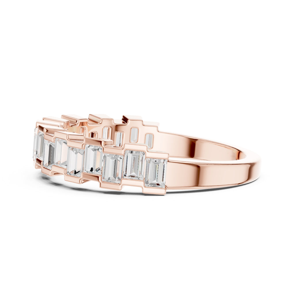 The Quinn Baguette Band Rose Gold