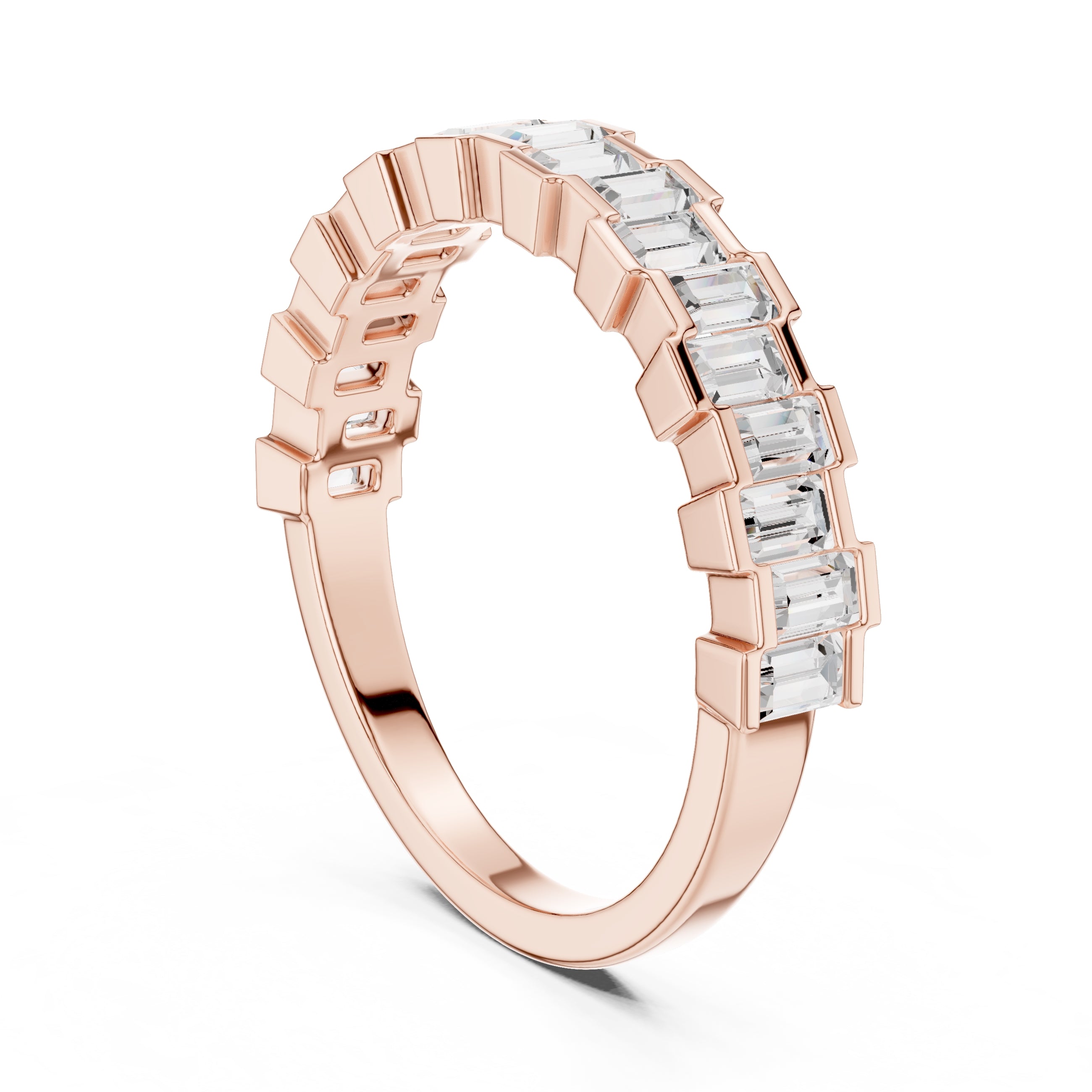 The Quinn Baguette Band Rose Gold