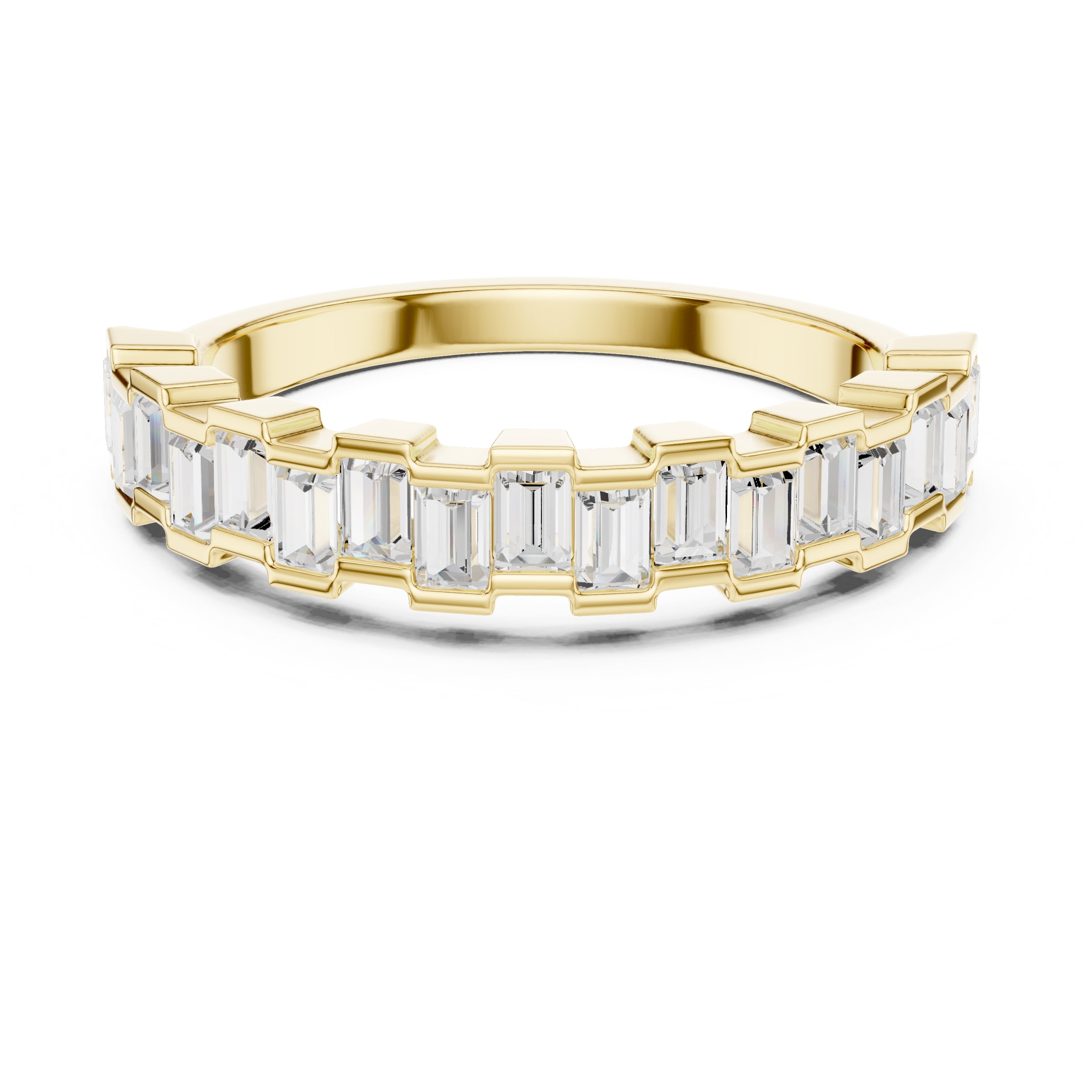 The Quinn Baguette Band Yellow Gold