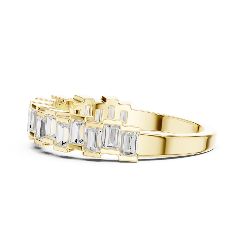 The Quinn Baguette Band Yellow Gold
