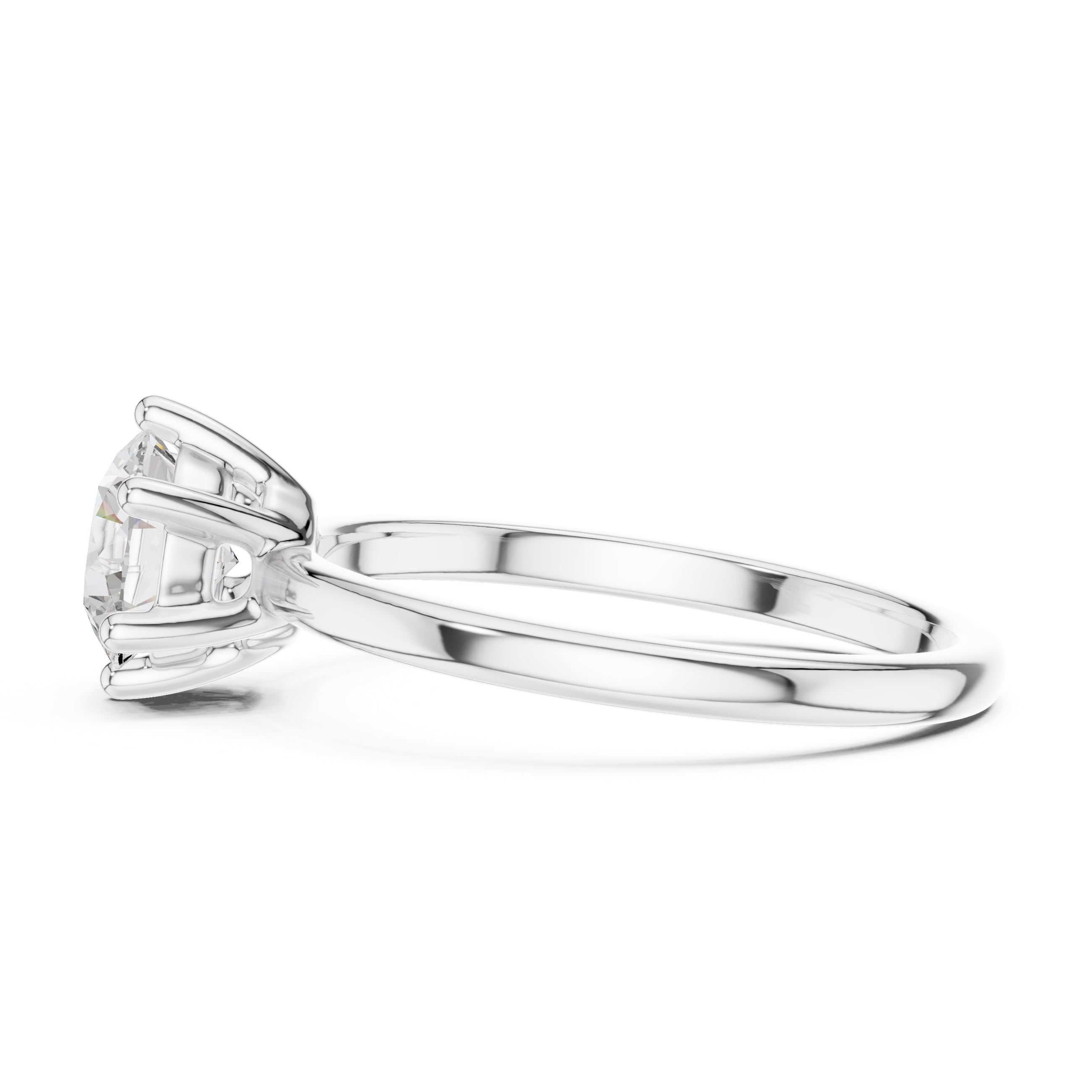 The Mia Round Diamond Ring 1ct White Gold