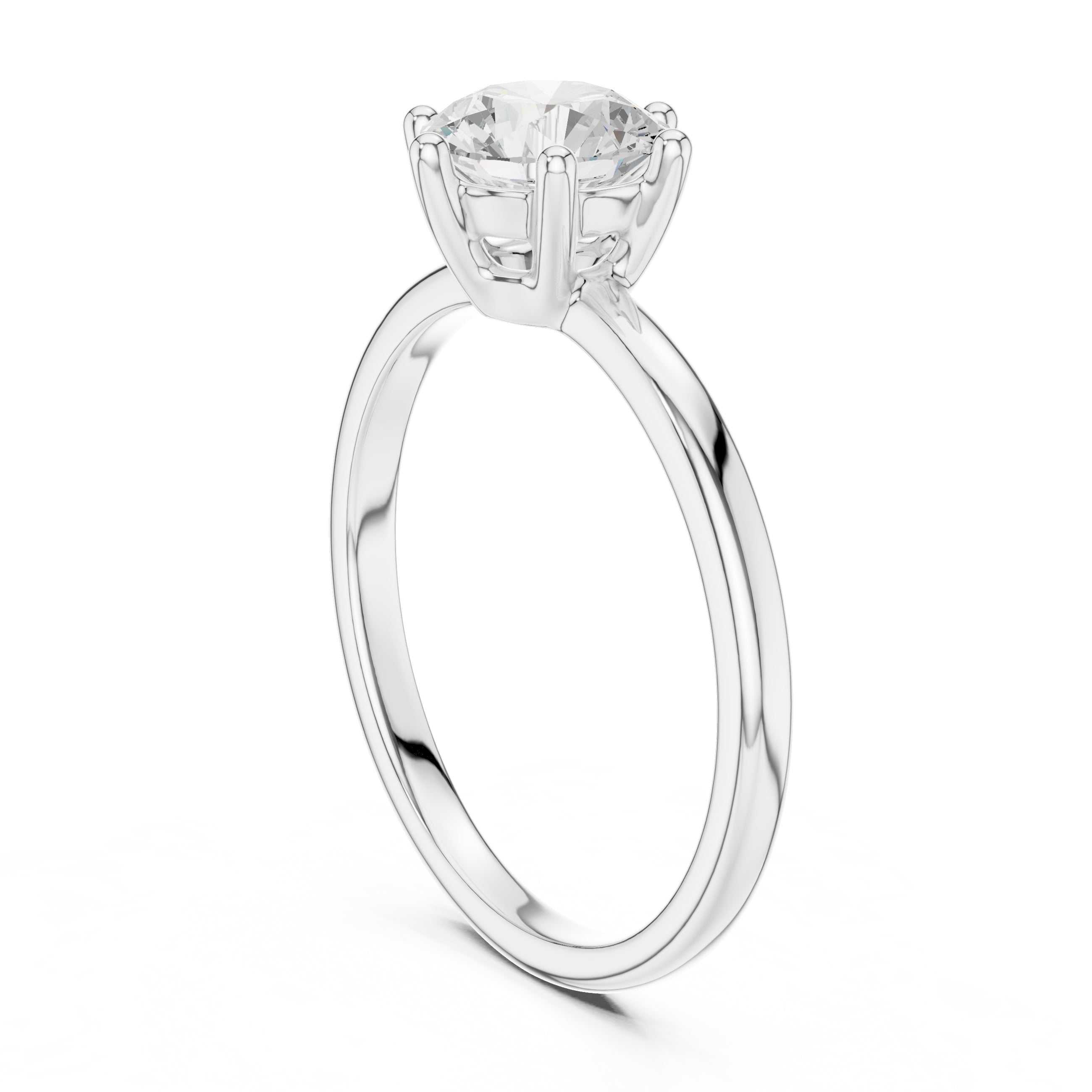 The Mia Round Diamond Ring 1ct White Gold
