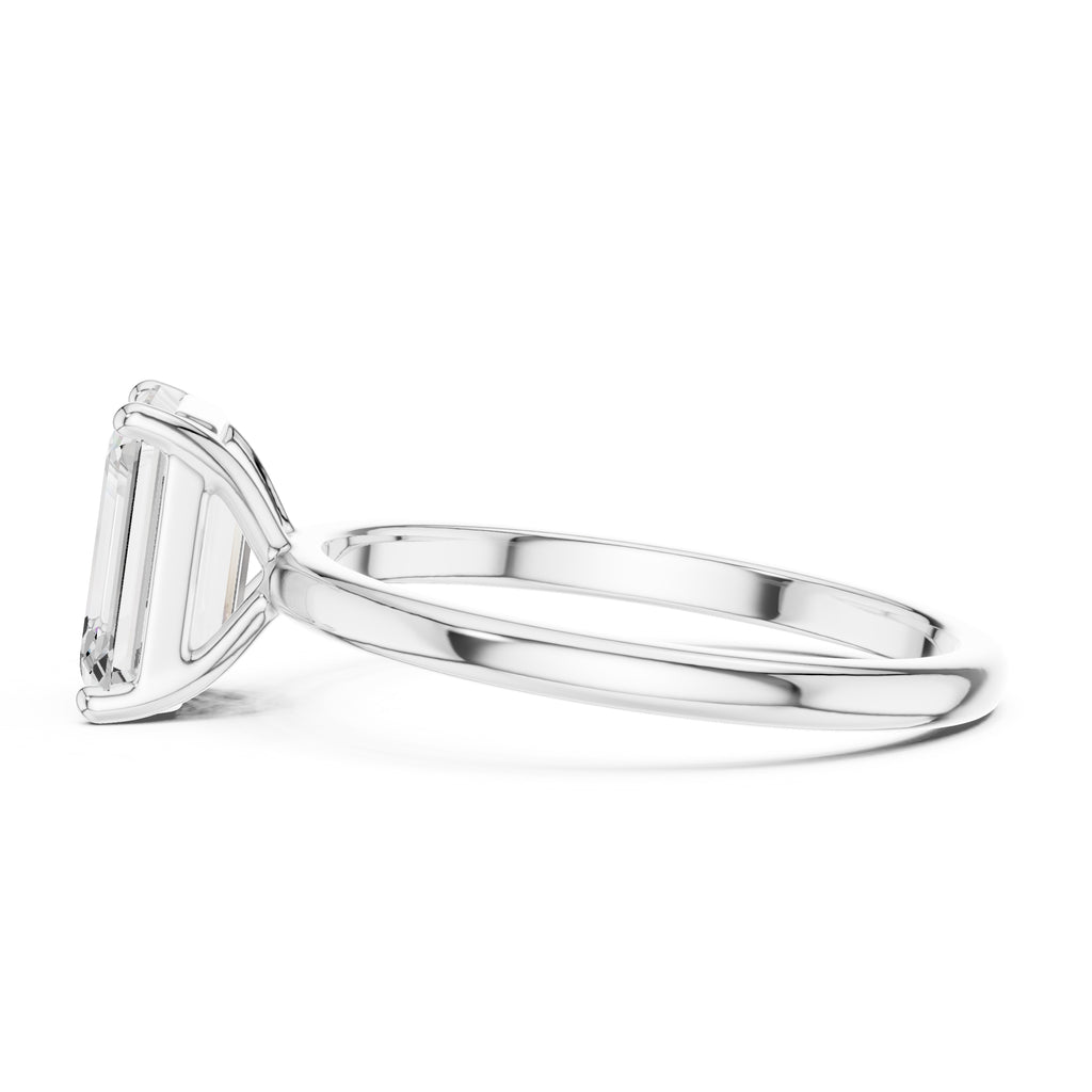 The Clara Emerald Solitaire Ring 2ct White Gold