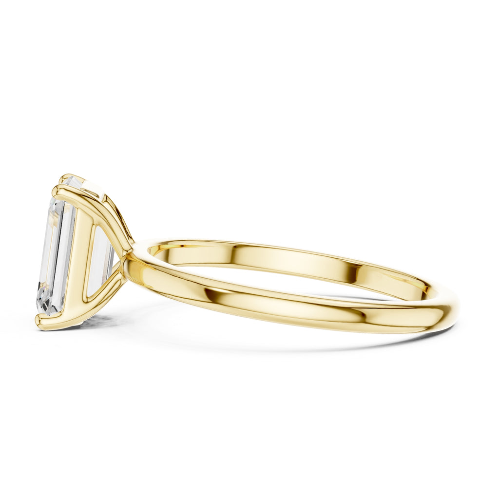 The Clara Emerald Solitaire Ring 2ct Yellow Gold