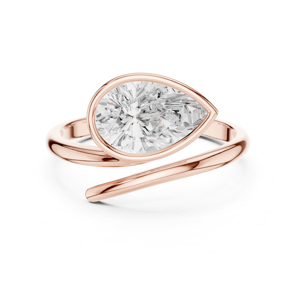 The Cora Bezel Ring 1.22ct Rose Gold
