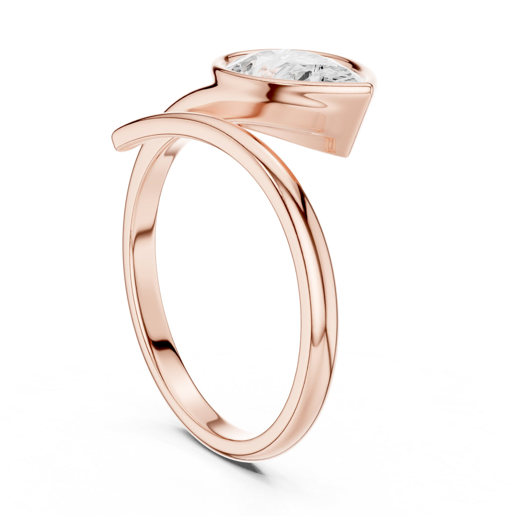 The Cora Bezel Ring 1.22ct Rose Gold