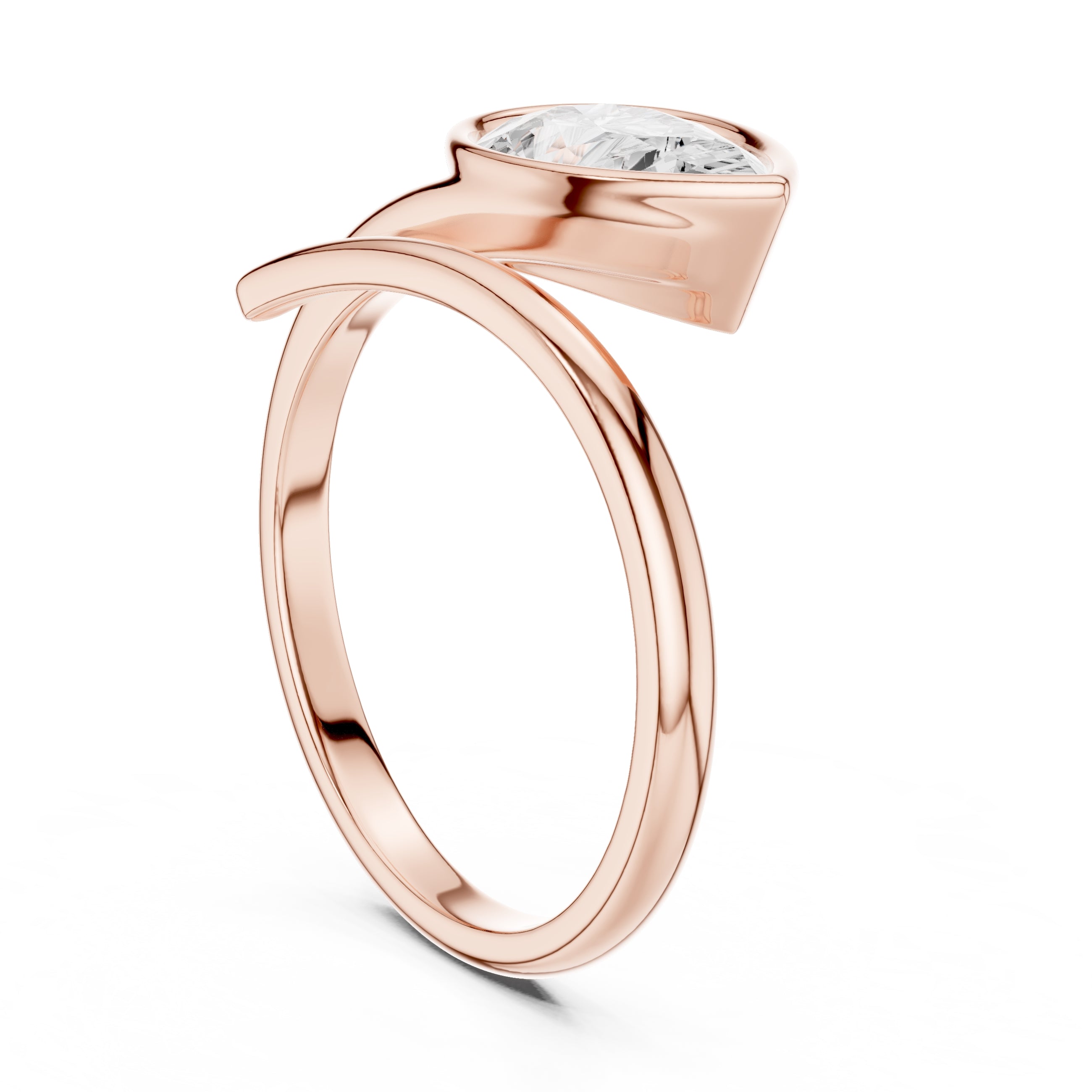 The Cora Bezel Ring 1.22ct Rose Gold