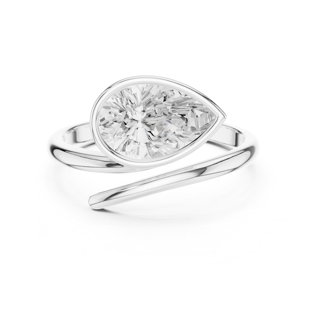 The Cora Bezel Ring 1.22ct White Gold