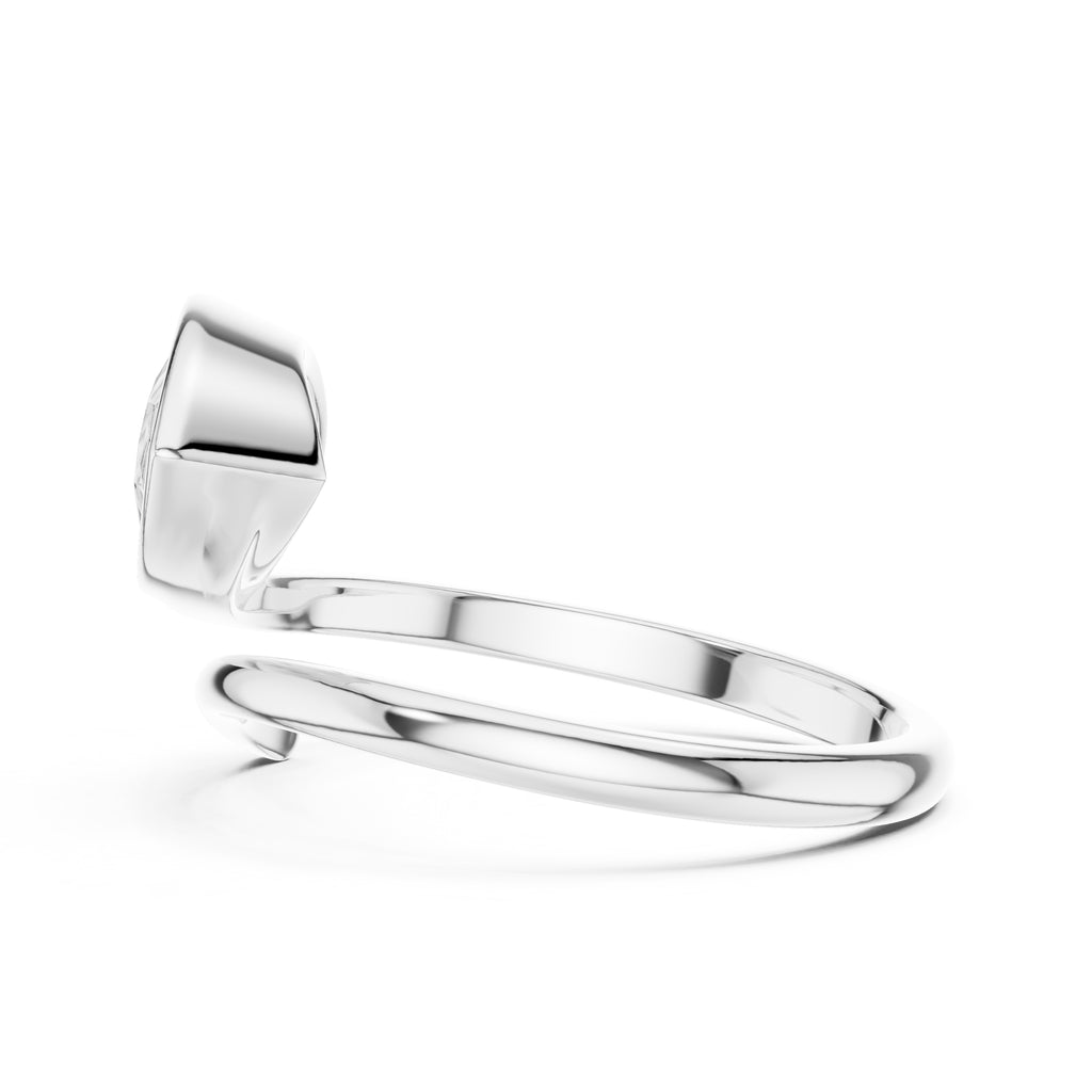 The Cora Bezel Ring 1.22ct White Gold