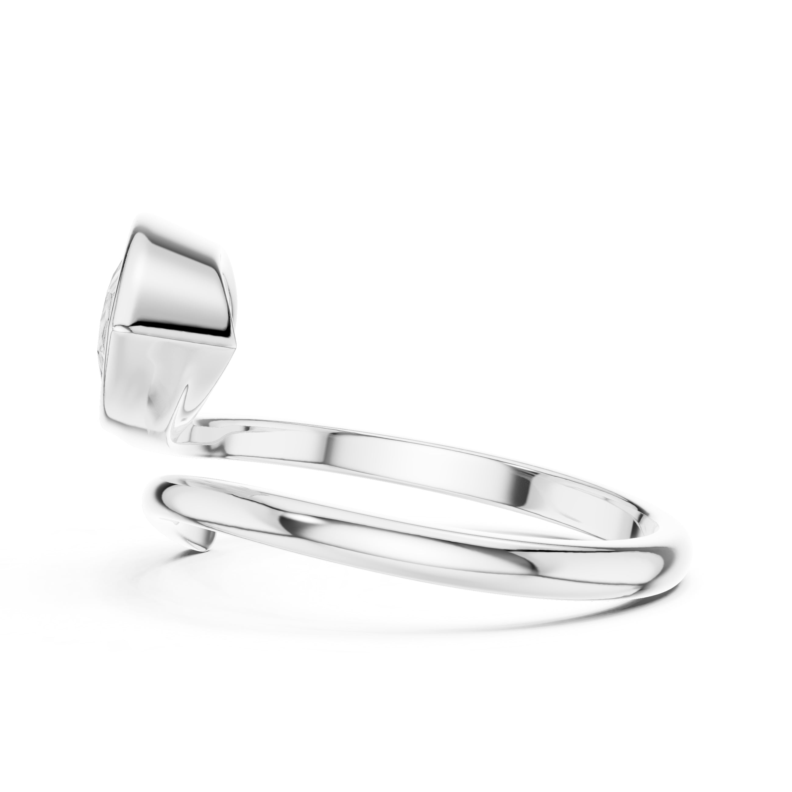 The Cora Bezel Ring 1.22ct White Gold