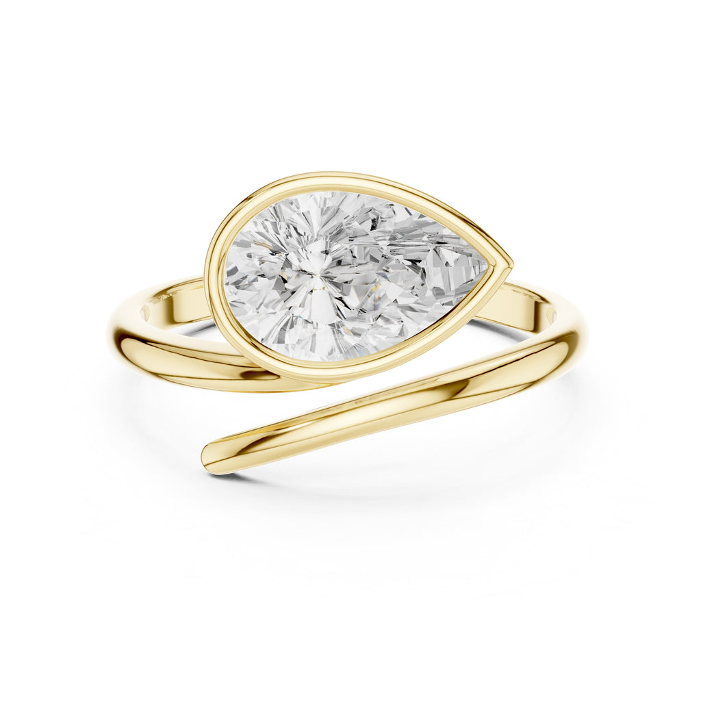 The Cora Bezel Ring 1.22ct Yellow Gold