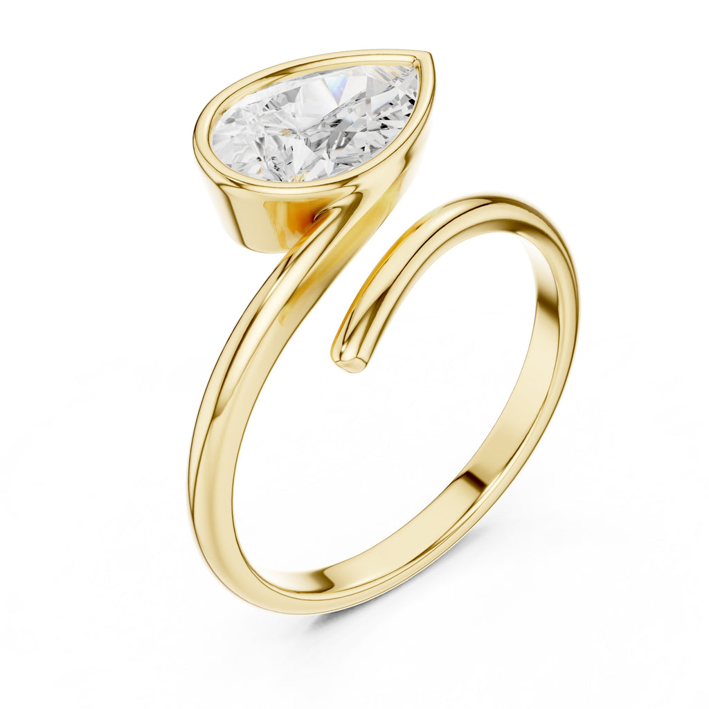 The Cora Bezel Ring 1.22ct Yellow Gold