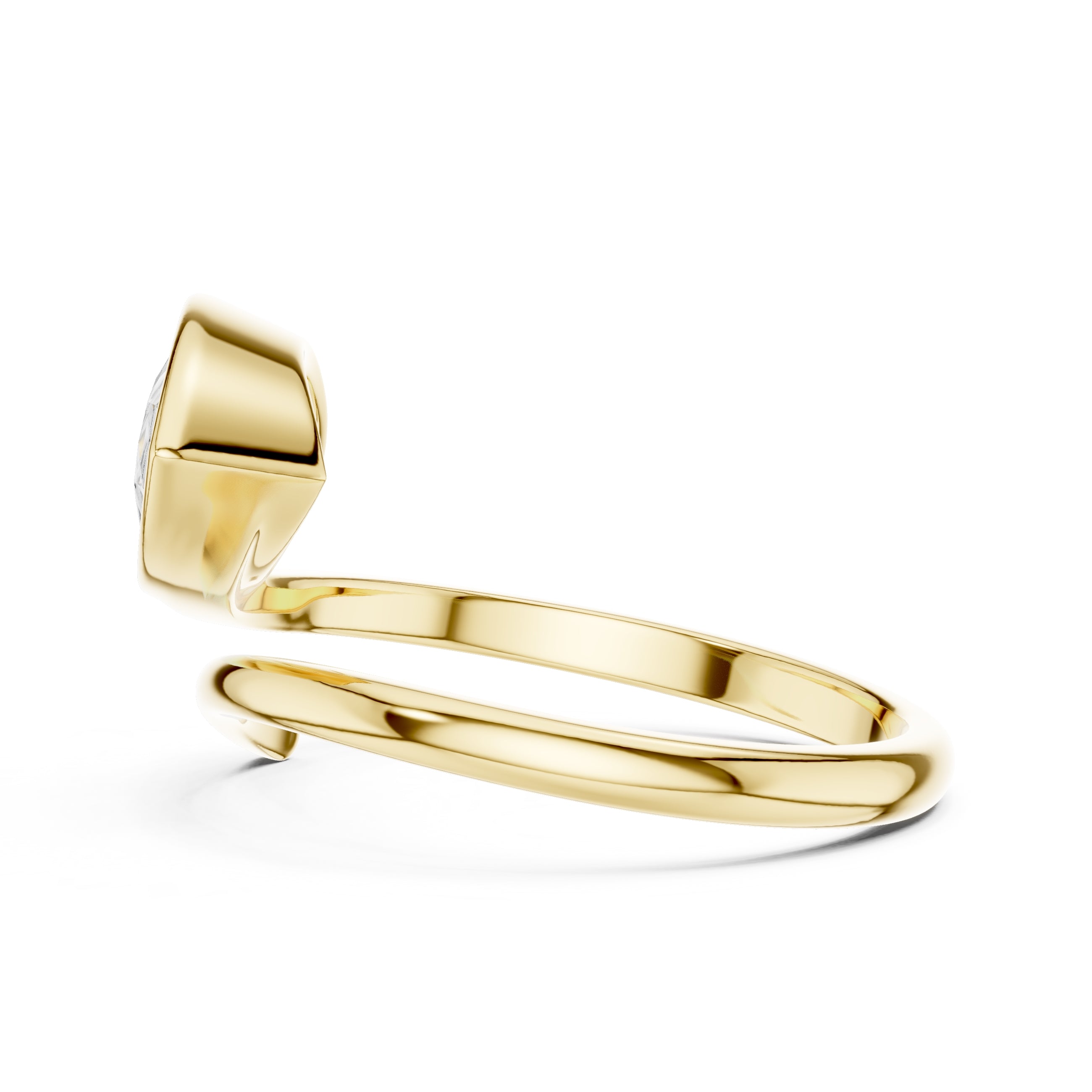 The Cora Bezel Ring 1.22ct Yellow Gold