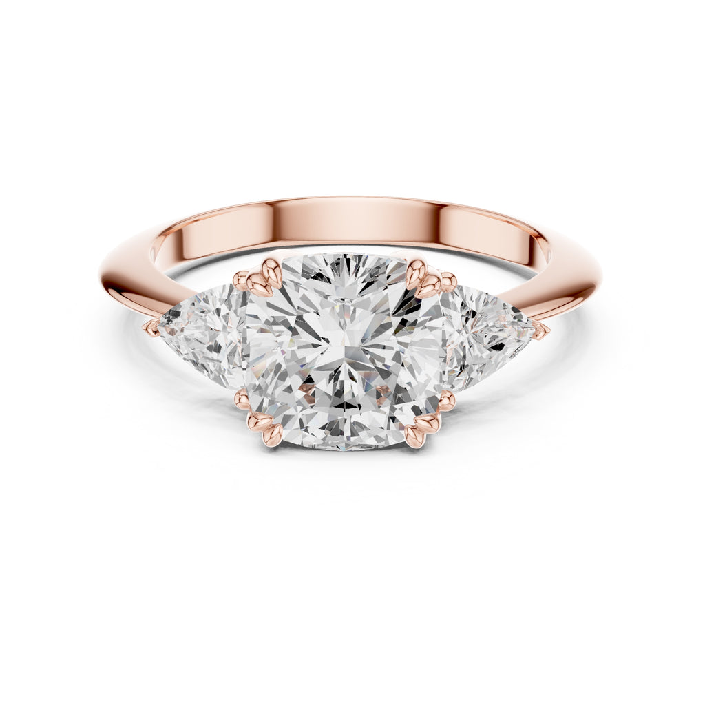 The Mila Cushion Trilogy 2.51ct Rose Gold