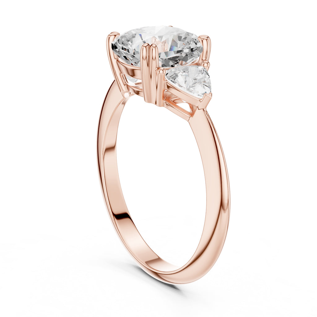 The Mila Cushion Trilogy 2.51ct Rose Gold