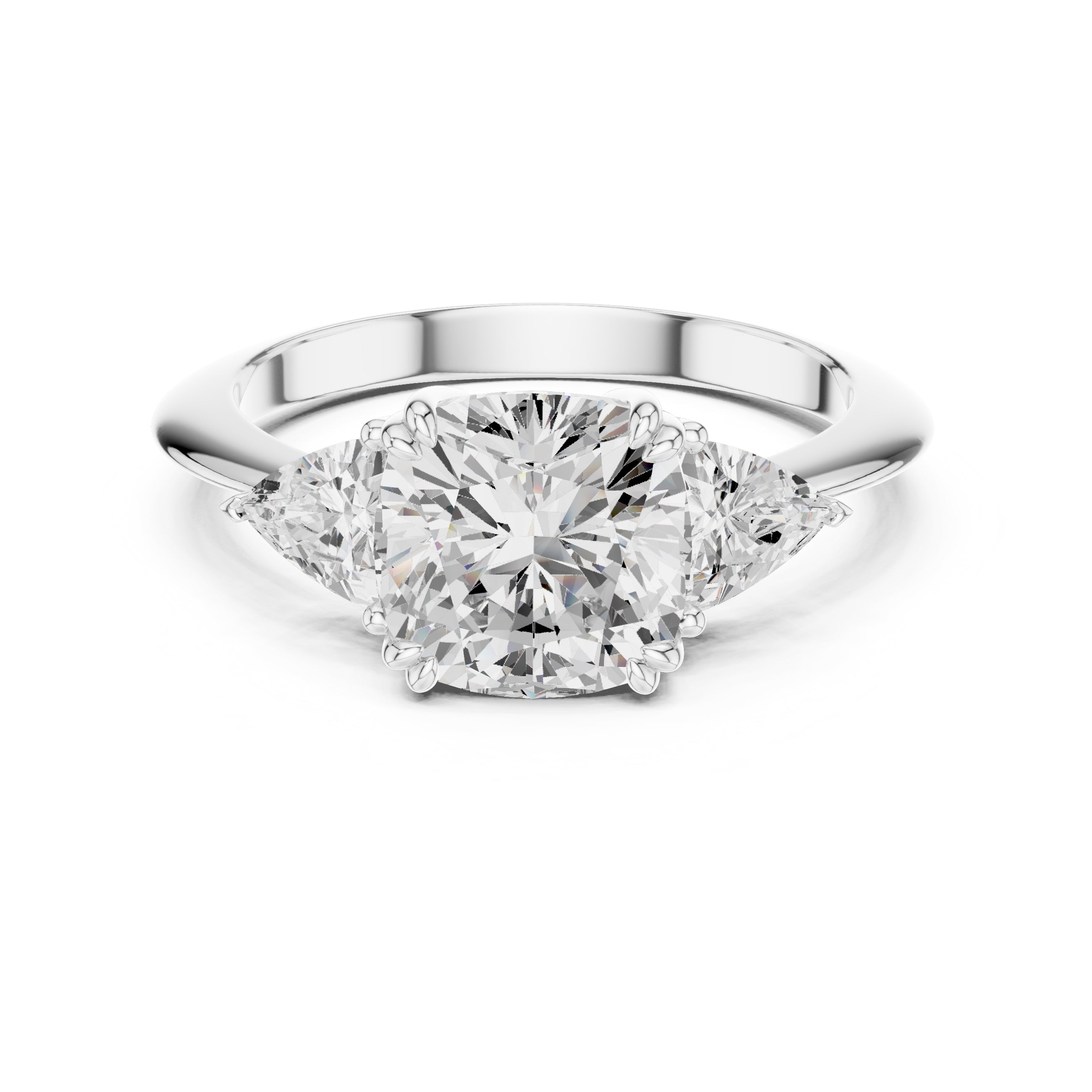 The Mila Cushion Trilogy 2.51ct White Gold