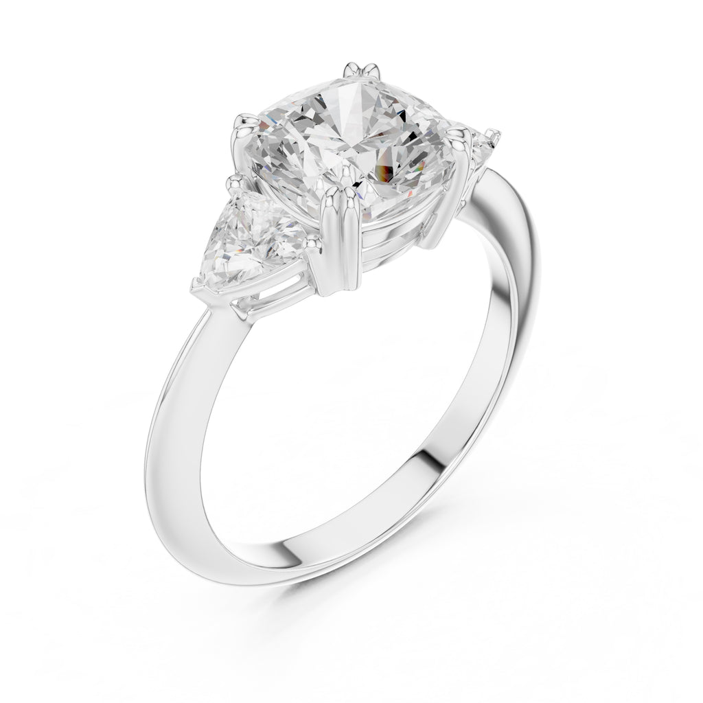The Mila Cushion Trilogy 2.51ct White Gold
