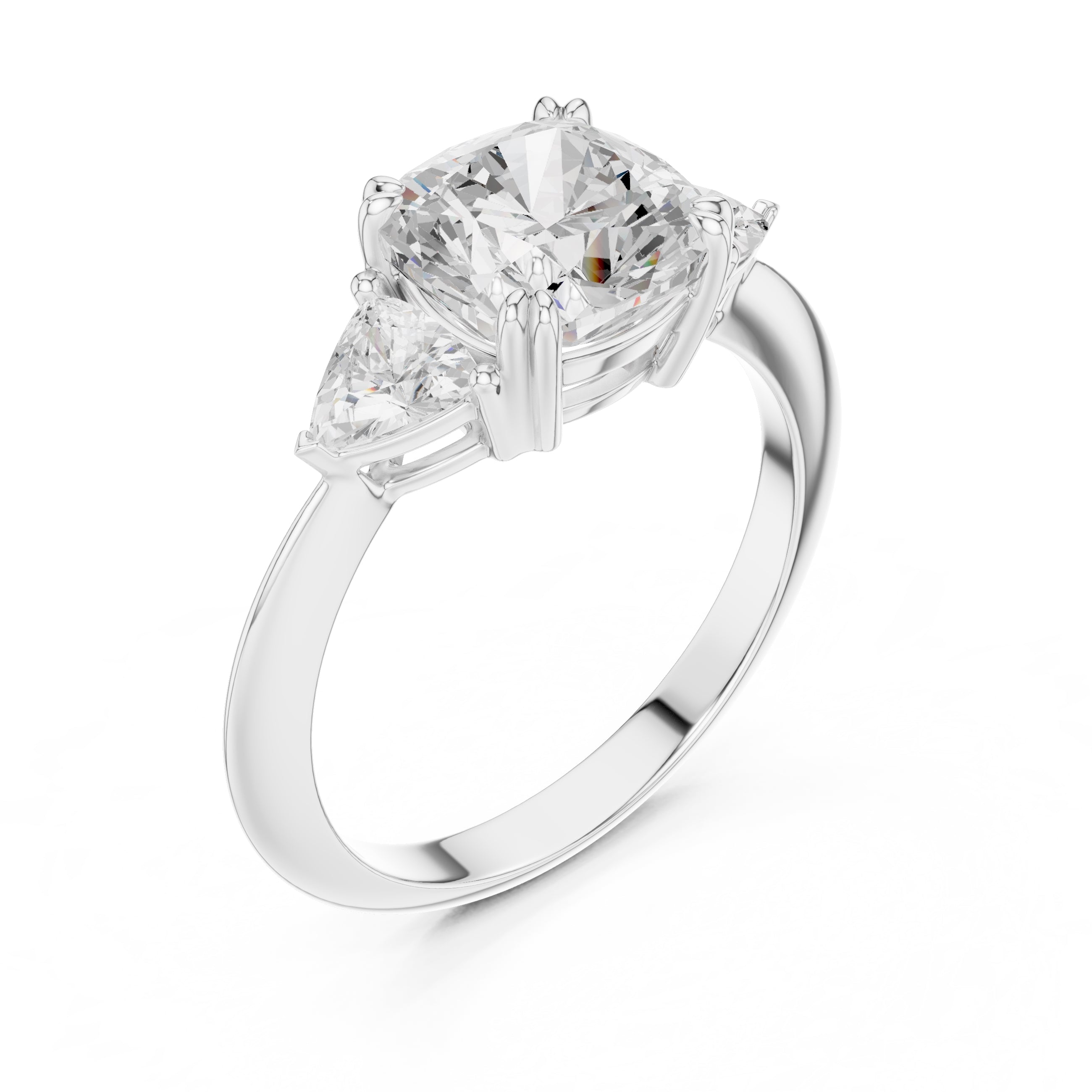 The Mila Cushion Trilogy 2.51ct White Gold
