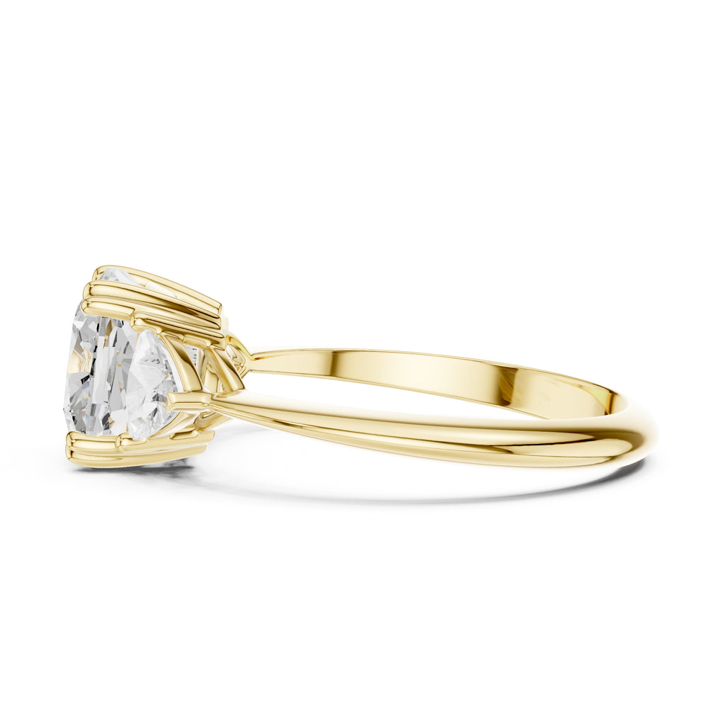 The Mila Cushion Trilogy 2.51ct Yellow Gold