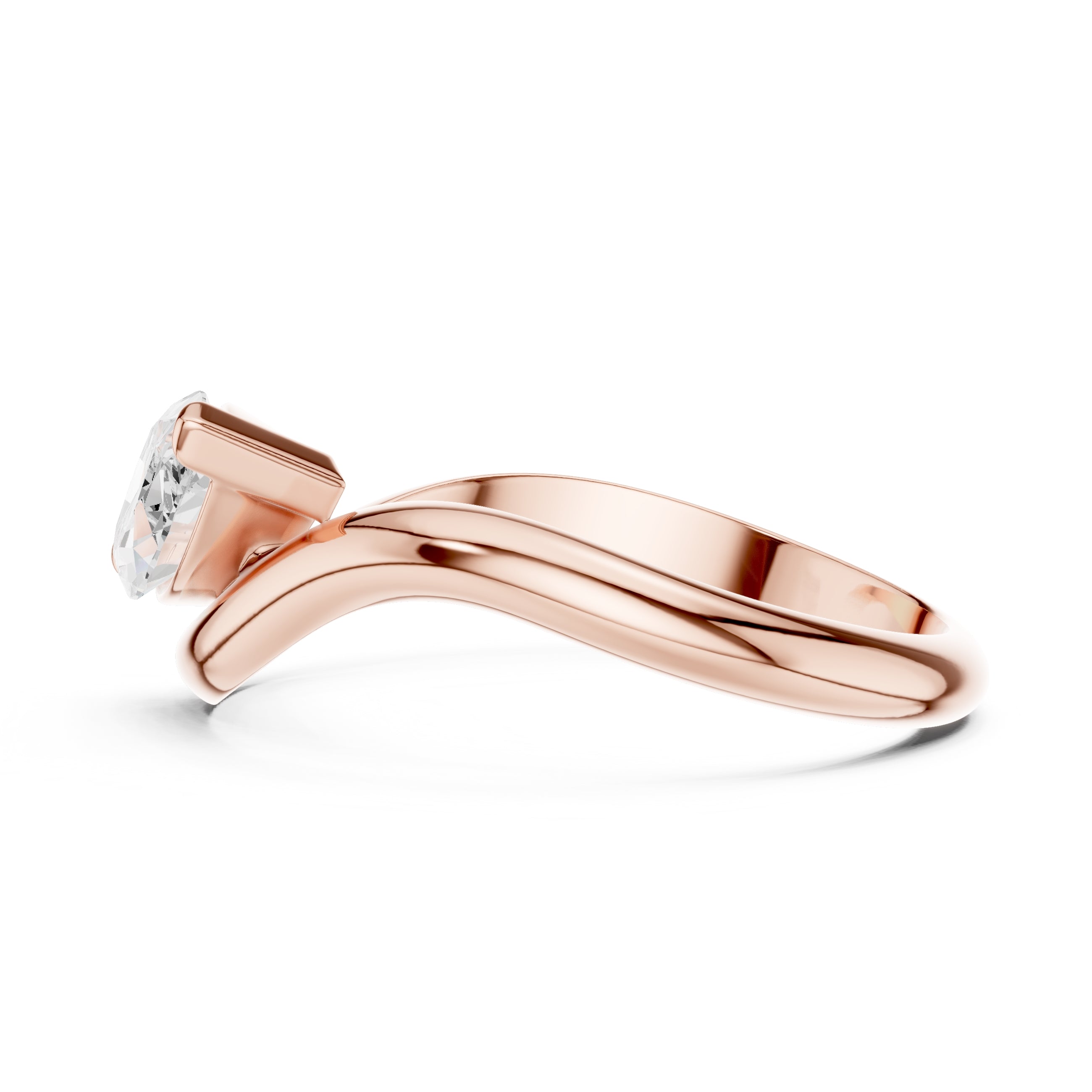 The Eden East-West Ring 0.9ct Rose Gold