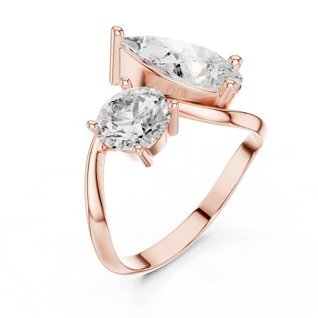 The Astra Toi et Moi 2ct Rose Gold