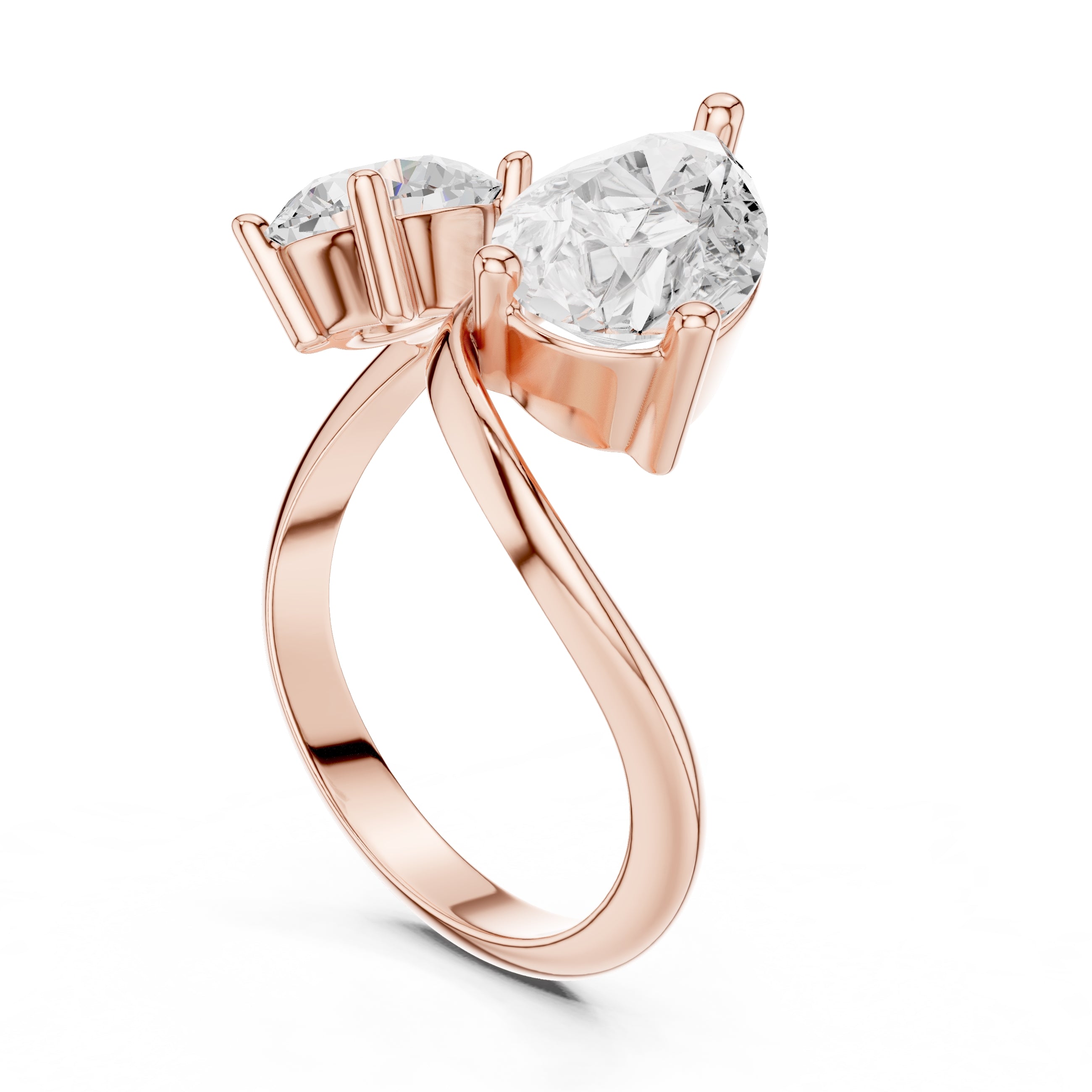 The Astra Toi et Moi 2ct Rose Gold