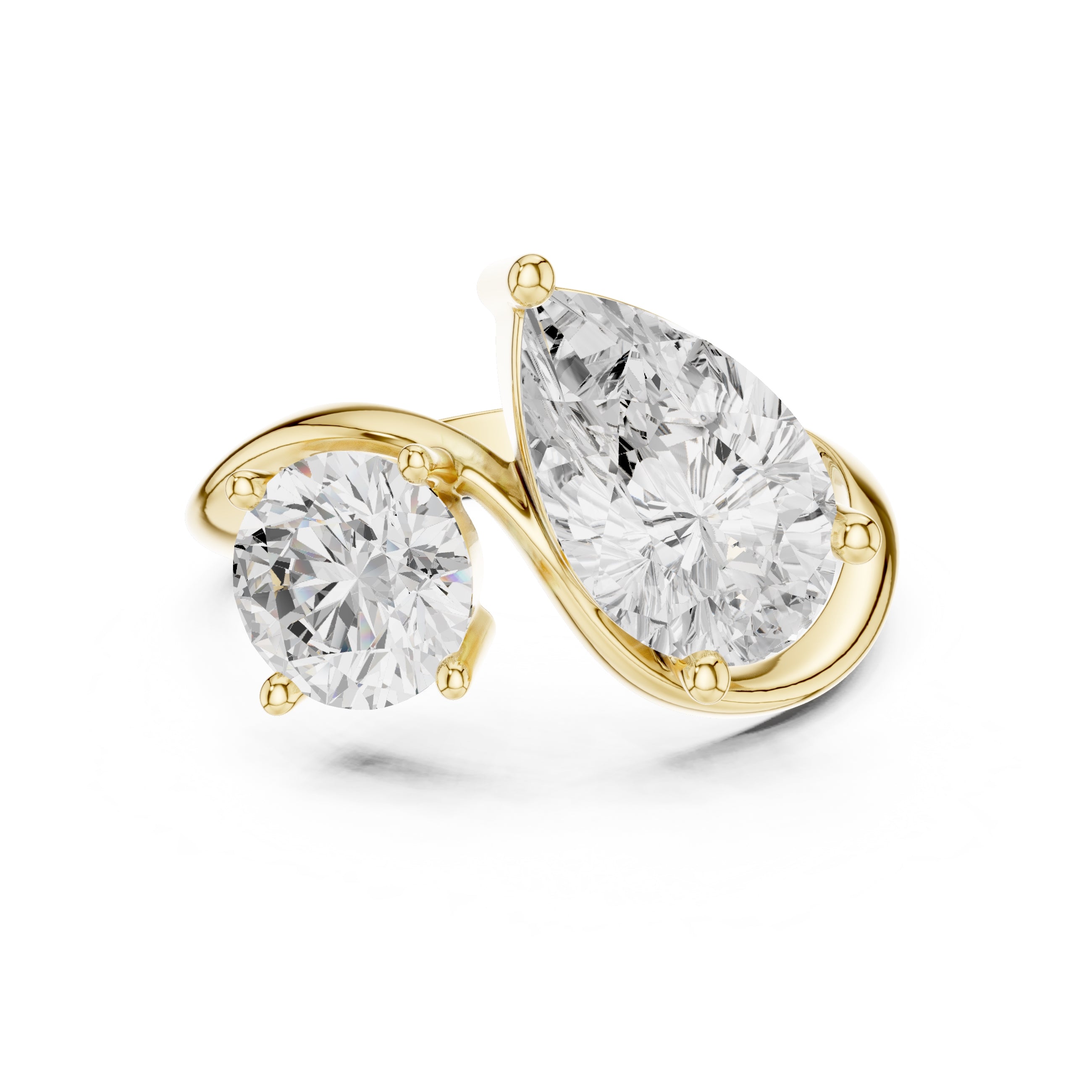 The Astra Toi et Moi 2ct Yellow Gold