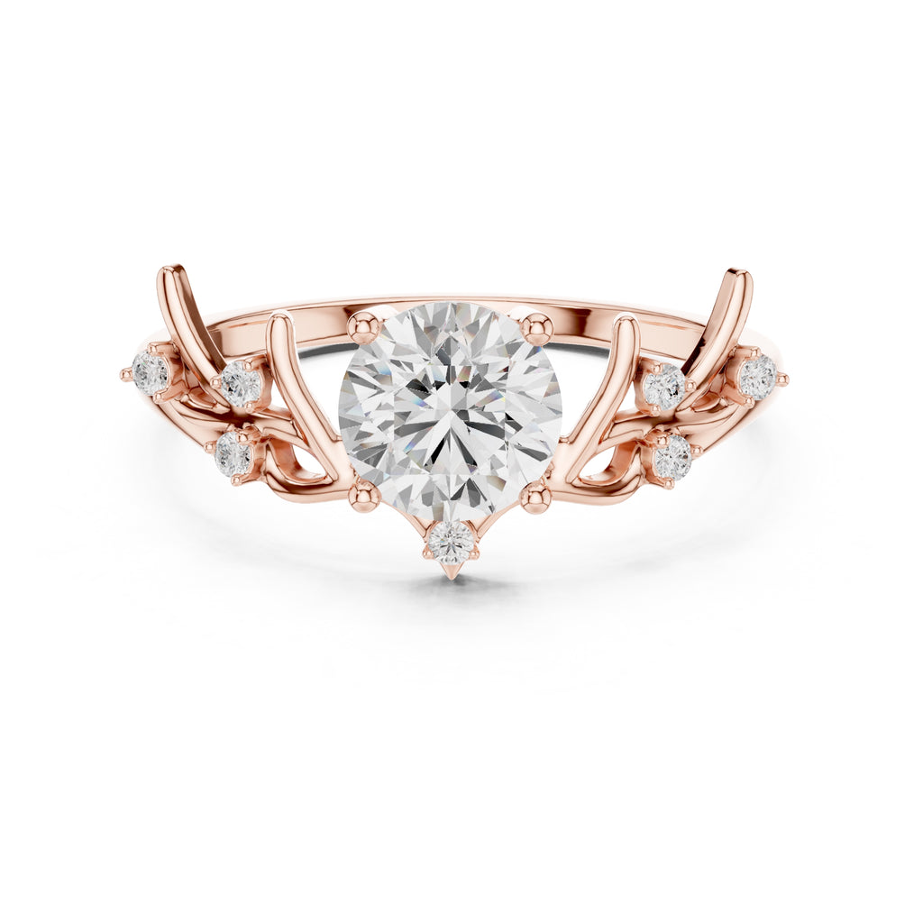 The Willow Branch Solitaire 0.85ct Rose Gold