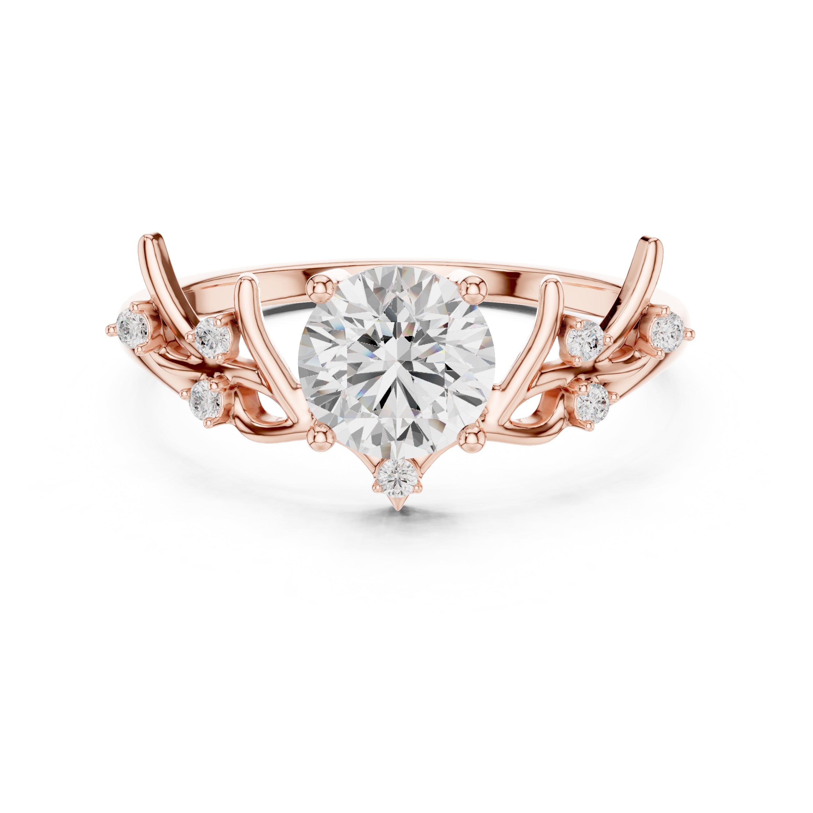 The Willow Branch Solitaire 0.85ct Rose Gold