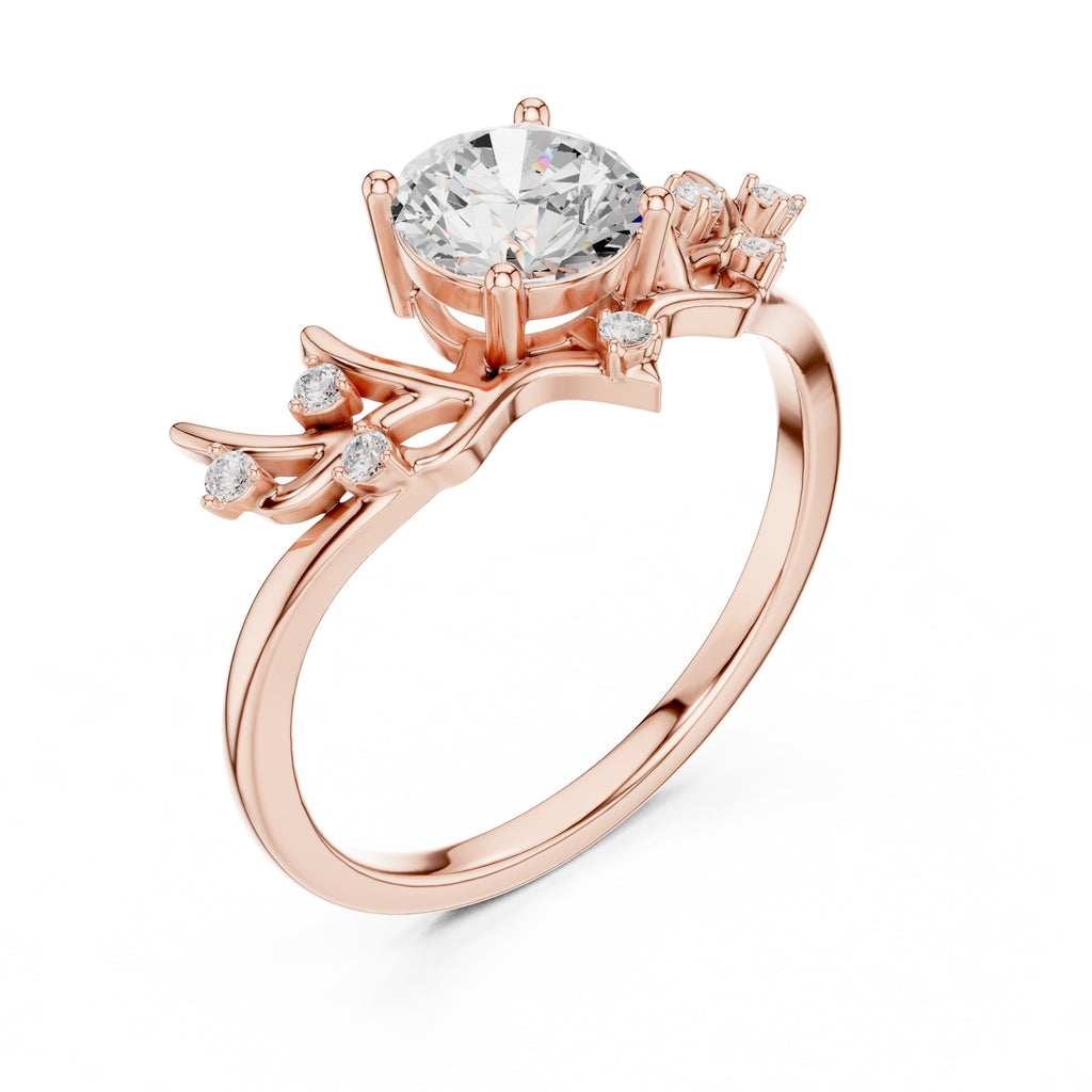 The Willow Branch Solitaire 0.85ct Rose Gold