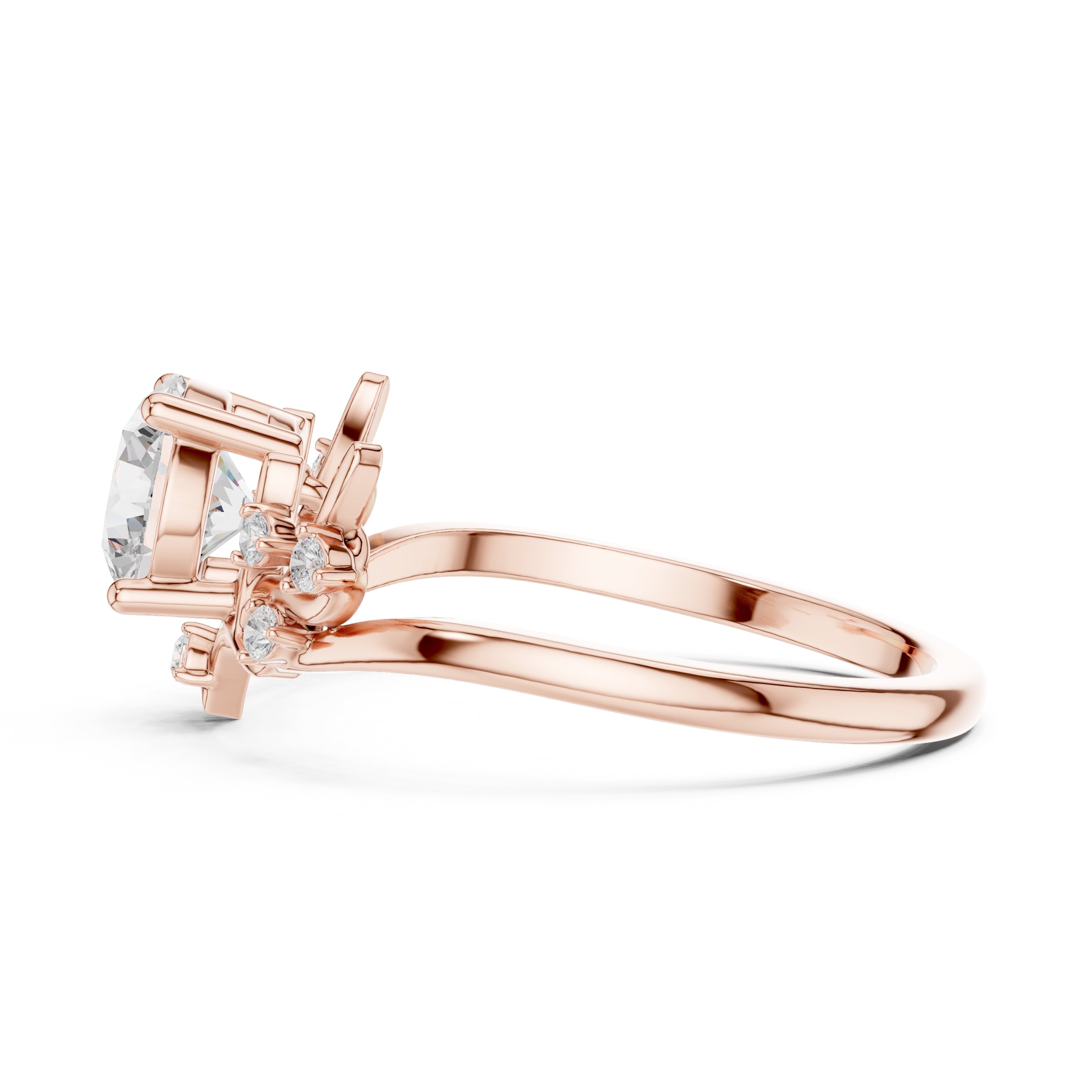 The Willow Branch Solitaire 0.85ct Rose Gold