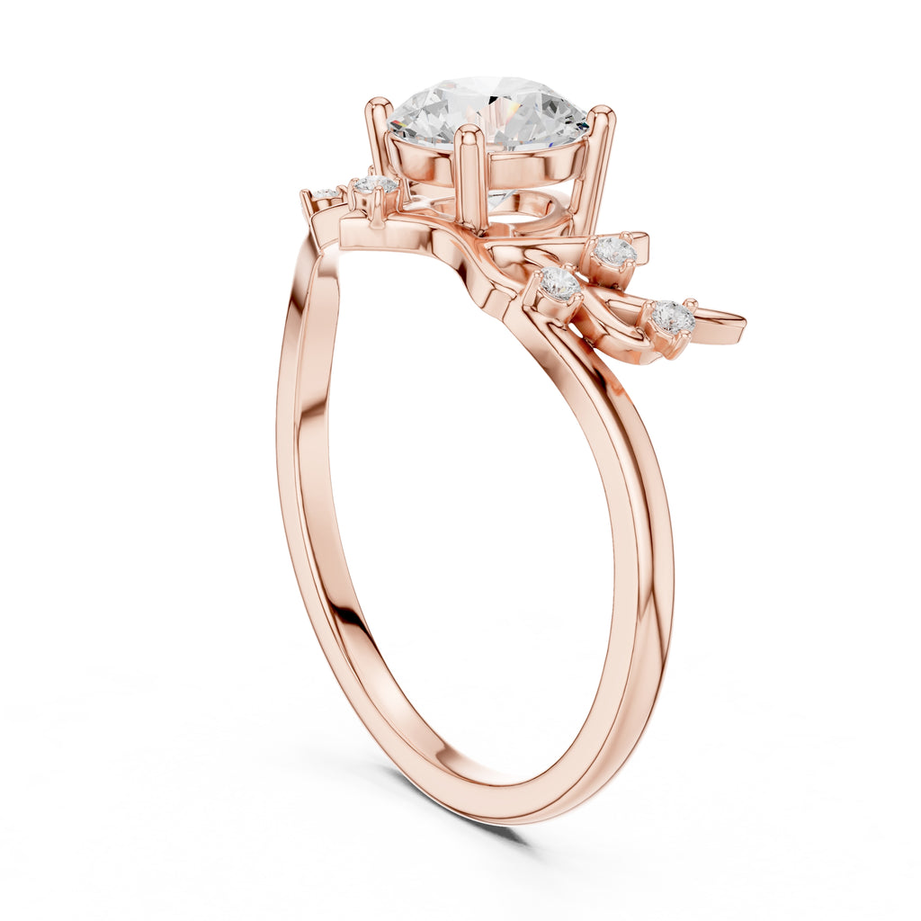 The Willow Branch Solitaire 0.85ct Rose Gold