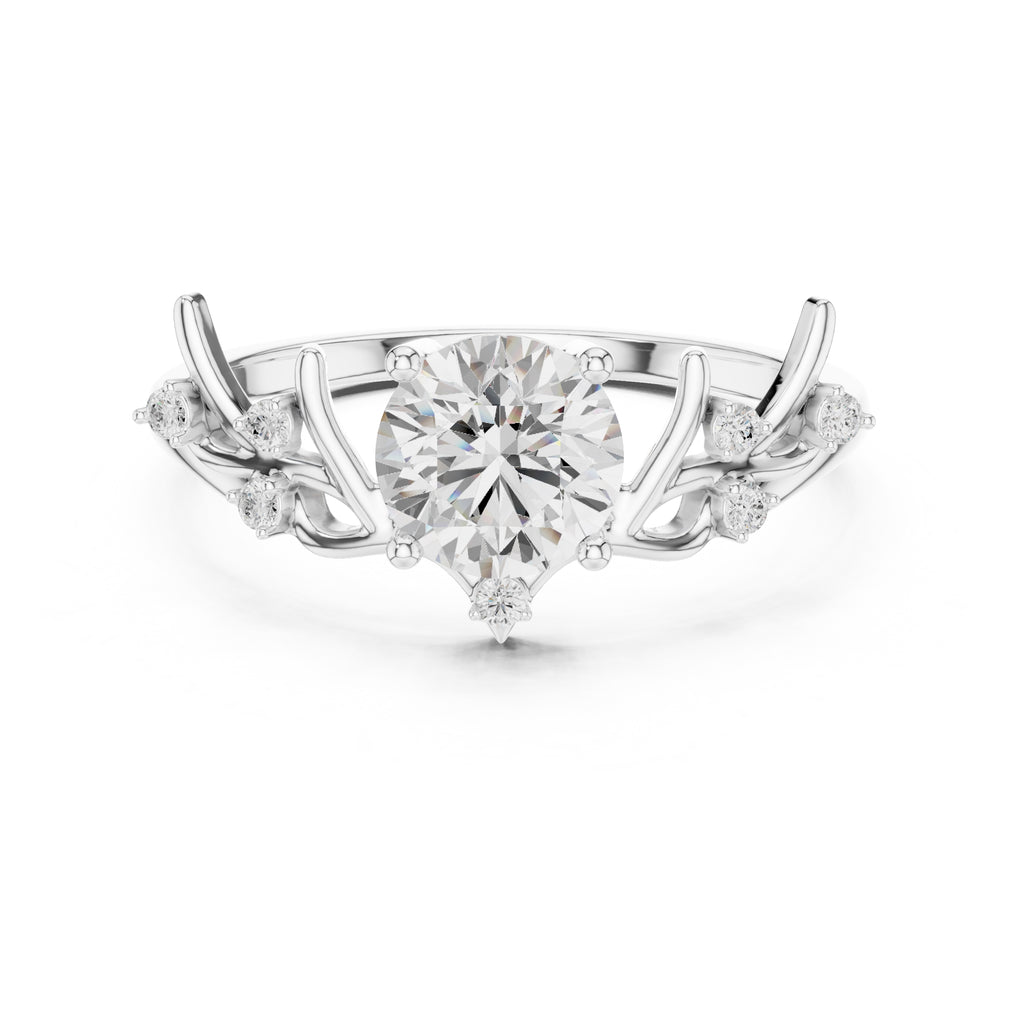 The Willow Branch Solitaire 0.85ct White Gold