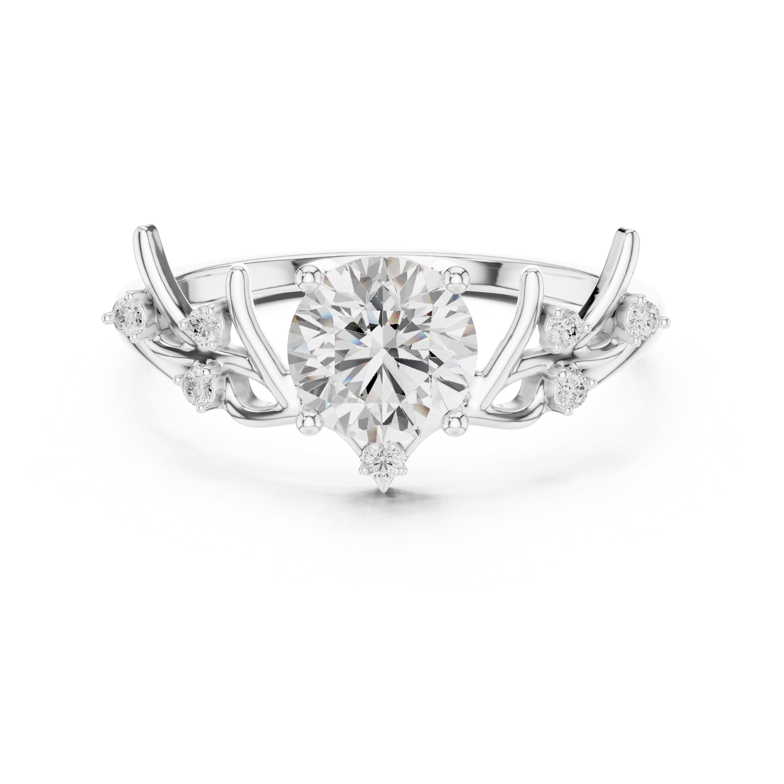 The Willow Branch Solitaire 0.85ct White Gold