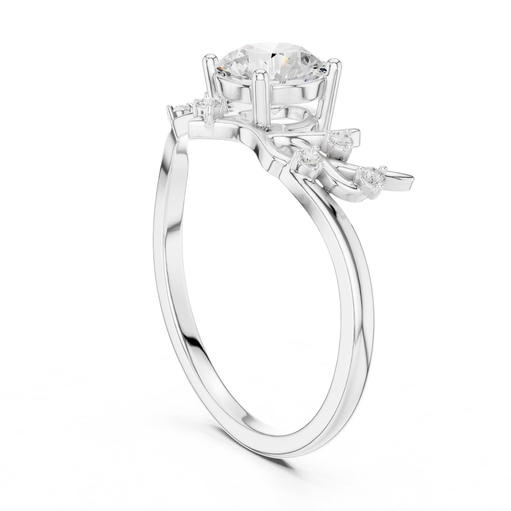 The Willow Branch Solitaire 0.85ct White Gold