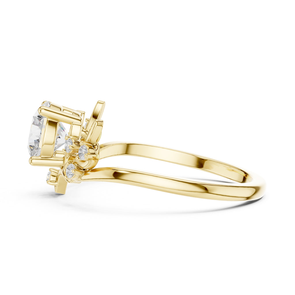 The Willow Branch Solitaire 0.85ct Yellow Gold