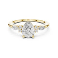 The Valencia Pear Cluster Ring 1ct Yellow Gold