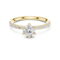 The Elara Pavé Solitaire 0.65ct Yellow Gold