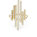 The Metropolis Pavé Statement Ring Yellow Gold