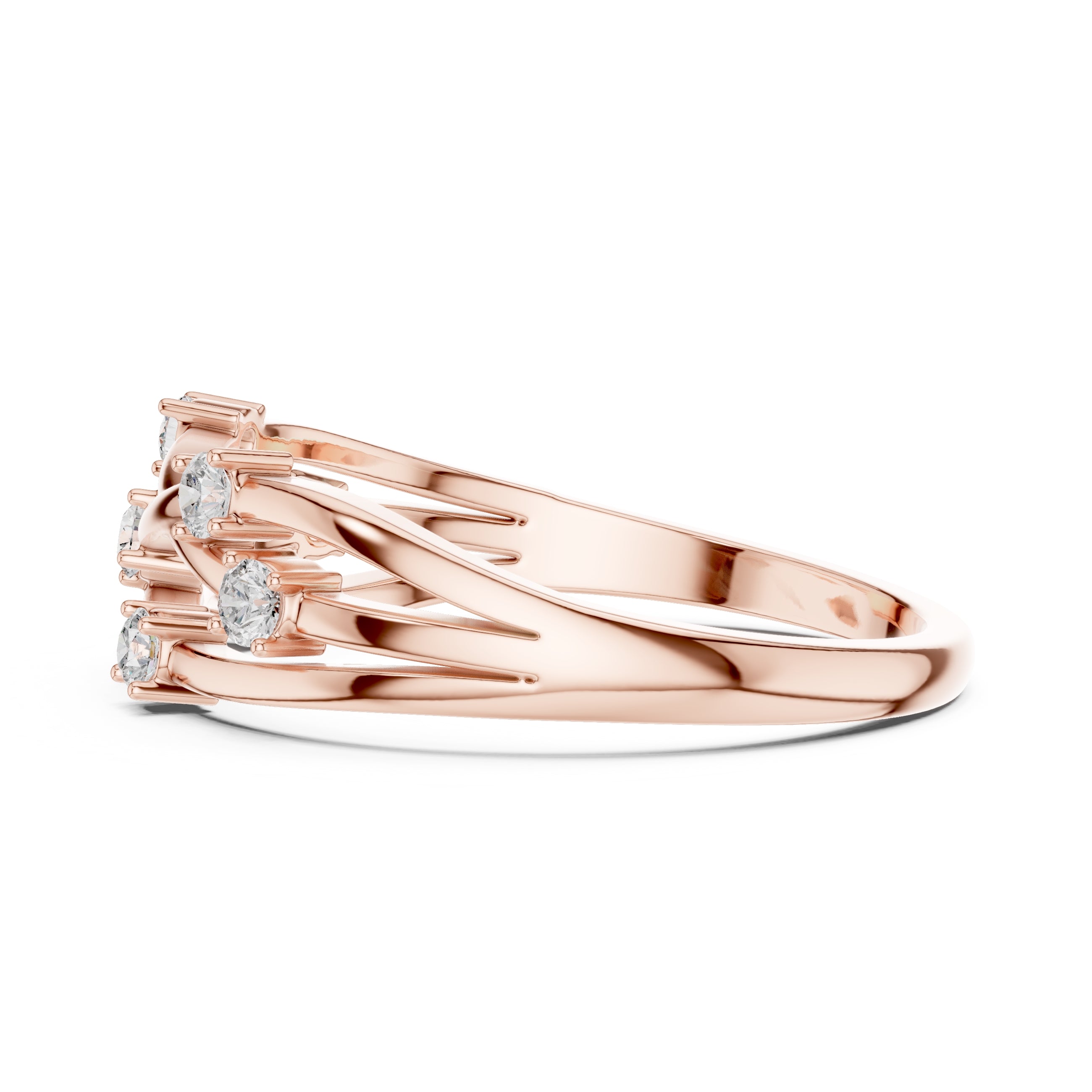 The Celeste Criss-Cross Ring Rose Gold