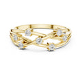 The Celeste Criss-Cross Ring Yellow Gold