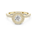 The Duchess Double Halo Ring 0.61ct Yellow Gold